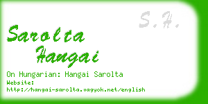 sarolta hangai business card